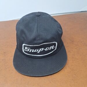 Snap On Tools Black Mesh Trucker Hat Adjustable Snapback Cap
